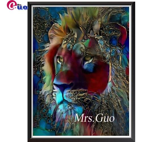5D Diamond Mosaic Colorful Abstract Lion Diamond Embroidery Full Round/ Square Diy Diamond Painting Cross Stitch Home Decor