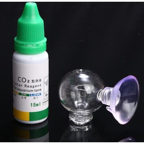 Aquarium CO2 Monitor Glass Drop Carbon Dioxide Ball Checker Tester PH Indicator Fish Tank Water Live Moss Plant Tester