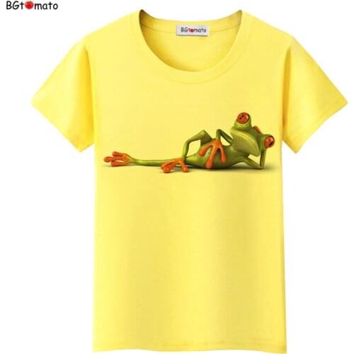 Bgtomato New!! Naughty Frog 3D T Shirt Women Originality Lovely Cartoon 3D Shirts Hot sale Brand good quality casual tops