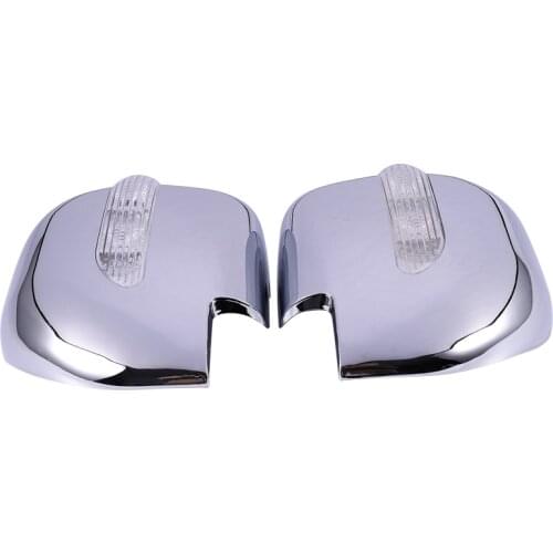 NEW-Car Door Mirror Covers with Led ABS Chrome Plated for Mitsubishi Pajero V73 2001