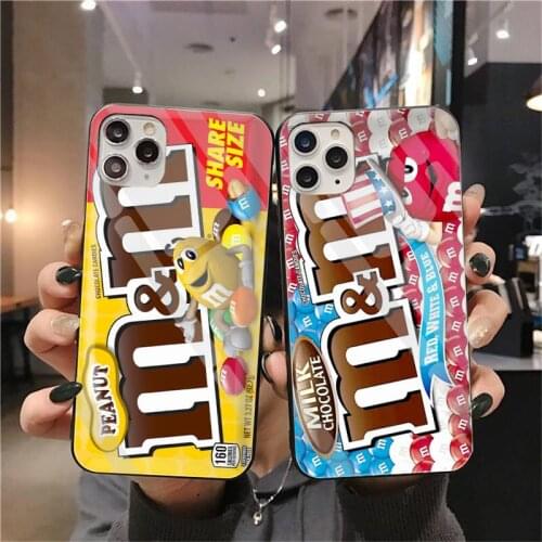 M&Ms Chocolate Box Phone Case Tempered Glass For iPhone 11 Pro XR XS MAX 8 X 7 6S 6 Plus SE 2020 case
