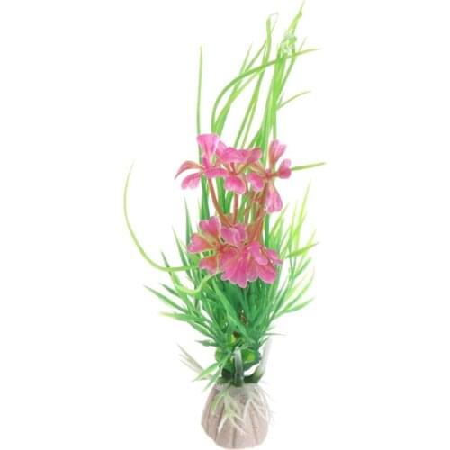 Design Artificial Plastic Aquarium Plants Grass Background FishTank Decoration
