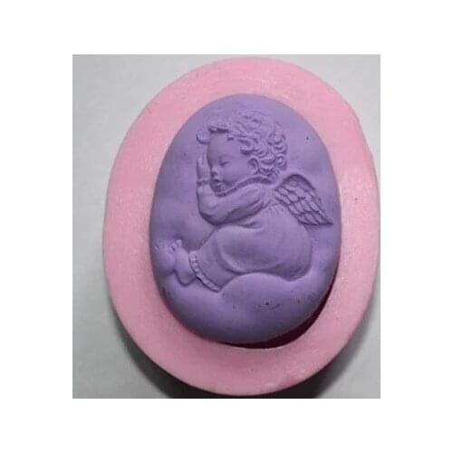 Ree shipping handmade soap silica gel mould candle soap mould silicone mold for DIY sleep angel