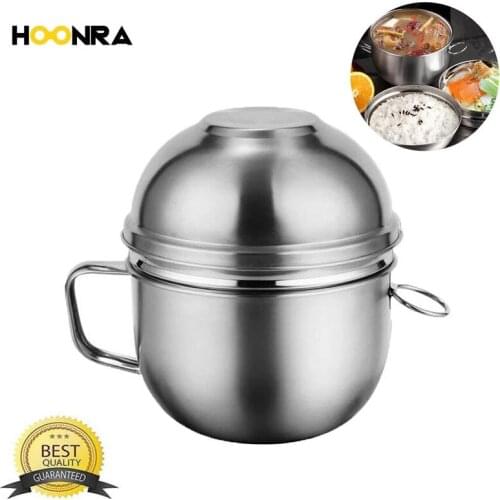 HOONRA 304 Stainless Steel Fast Food Cup Protable Lunch Box Instant Noodle Cup Leak-proof Lunch Box Food Storage Container
