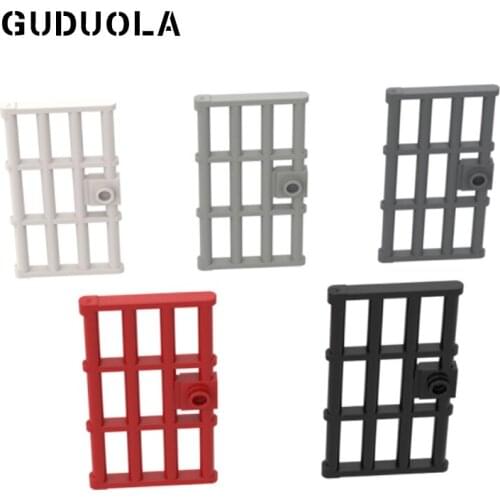 Guduola Building Block Door 1x4x6 Barred (60621) Frames Windows Walls MOC Build Educational Toys 10pcs/LOT