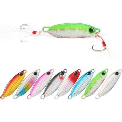 Metal Jig Fishing Lure 10g-30g Trolling Hard Bait Bass Fishing Bait Tackle Trout Slow Jigging Lures Jigs pêche en mer Micro jig