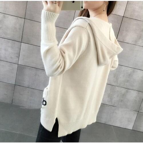 MLCRIYG Autumn Winter Womens Sweater Cute Knitted Cardigan Coat Casual Long Sleeve Sweaters Knit Tops LX338
