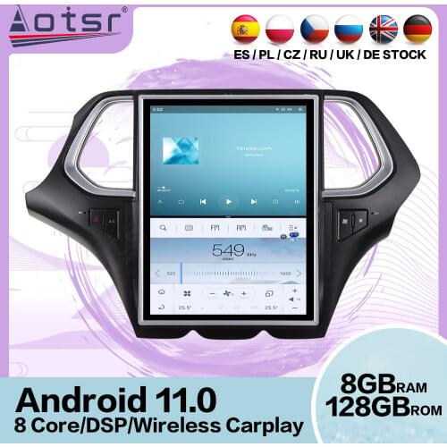 128G Tesla Screen Multimedia Stereo Android 9.0 Player For GAC CHUANQI GS4 2015 2016 2017 2018 2019 GPS Navi Receiver Head Unit