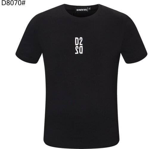 DSQ PHANTOM TURTLE Mens Short Sleeve Logo Series Graphic T-Shirt Men Fashion Print Cotton Tees Breathable Quality Tops D80702
