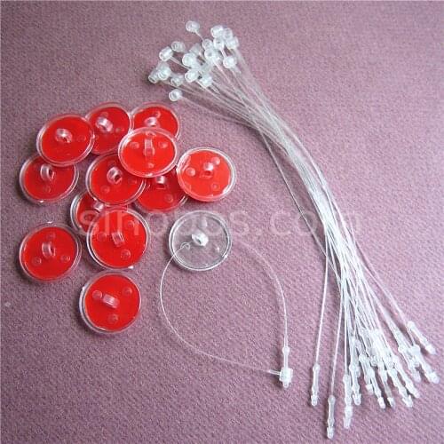 Invisible furniture Button tagging kit, 200 hook eyes + 500 loop locks all clear, plastic self adhesive hook mount sofa eyelets