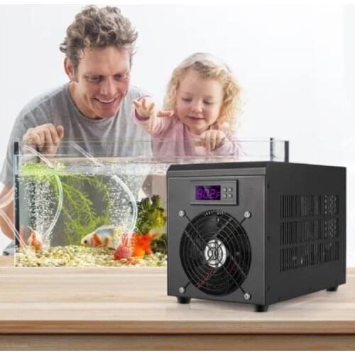Mini Aquarium Cooling Fan Fish Tank Marine Pond Aquaculture Adjustable Controller Chiller Fan