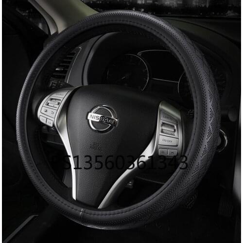 Suitable for Nissan Sylphy X-TRAIL Teana Qashqai Tiida Murano KIcks Bluebird Road Terra leather steering wheel cover