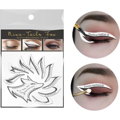 Eyeliner Eye Shadow Nine-Tailed Fox Eye Patch Eyeshadow Models Template Shaping Stencil Eyes Make up Aid Tools
