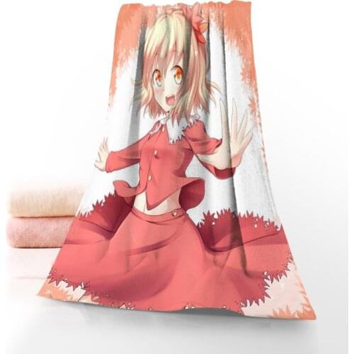 Hot Sale Anime Custom Aki Sizuha-Aki Minoriko 35x75cm Daily Exercise Fitness Fast Dry Face Microfiber Towel