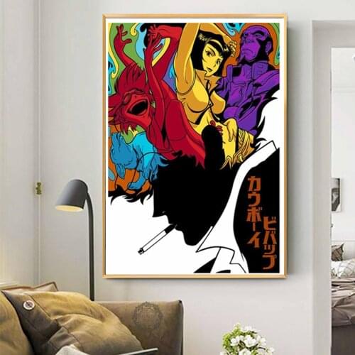 Posters and Prints Cowboy Bebop Poster Decorative Canvas Painting Wall Art Picture for Living Room Home Decor quadro cuadros