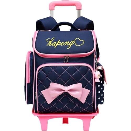 Removable Children School Bags with 2/6 Wheels for Girls Trolley Backpack Kids Wheeled Bag kids Bookbag travel luggage Mochilas