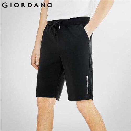Giordano Men Shorts Printed Stretchy Lightweight Shorts Elasic Waistband Slant Pockets Stretchy Spodenki Meskie 01101499