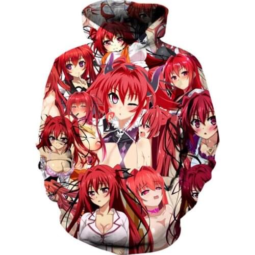 SOSHIRL Twilight Sexy Girl Anime Hoody Mio Naruse Red Cool Hoodies Unisex Women/mens Outwear Funny Comic Top Pullovers Dropship