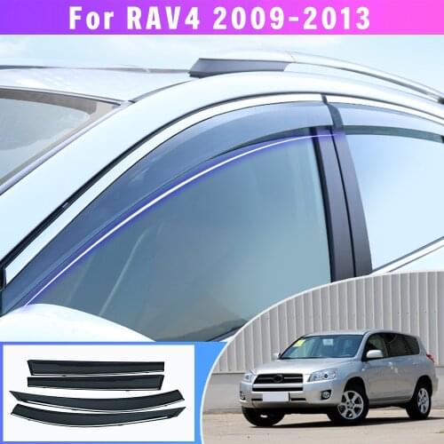 4pcs Car Smoke Window For Toyota RAV4 XA40 2014 2015 2016 2017 2018 Sun Rain Exterior Visor Deflector Guard Auto Accessories