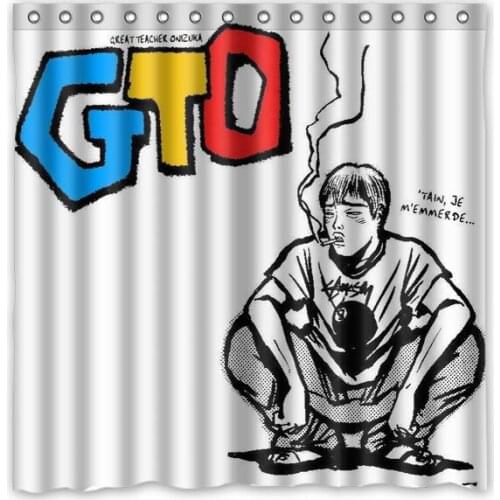 Great Teacher Onizuka Waterproof Mildewproof Bath Curtain Polyester Fabric Shower Curtain For Bathroom Decor 180*180cm