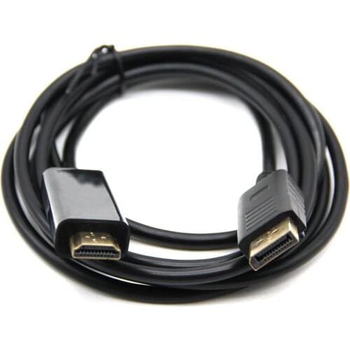 1.8m 1080P DisplayPort 1.4 Cable DP to HDMI-compatible Adapter Display Port a HDMI Gold Connector Converter Cord for Dell