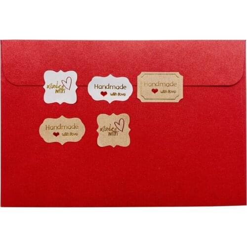 120Pcs/lot Lovely handmade with love Self Adhesive Stickers DIY Handmade Packaging Label Sealing Wedding Party Decorative Favors