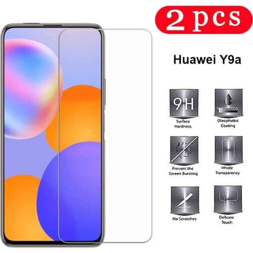 2/1Pcs phone screen protector for huawei y9s y9A y8s y8p y9 y7 prime 2019 y6 pro y6p y6s y5 2018 tempered glass protective film