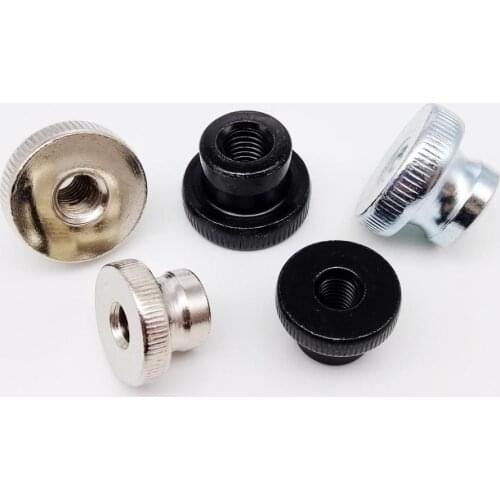 2/5pcs M3 M4 M5 M6 M8 M10 Carbon Steel GB806 Step Adjust Knurl Thumb Nut Hand Tighten for Thumbnut 3D Printer Curtain Wall Glass