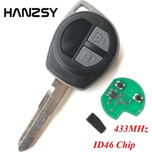 2 Button 433mhz Car Key For SUZUKI IGNIS SWIFT SX4 ALTO VITARA JIMNY Splash Complete Remote Key ID46 Chip HU133R Blade