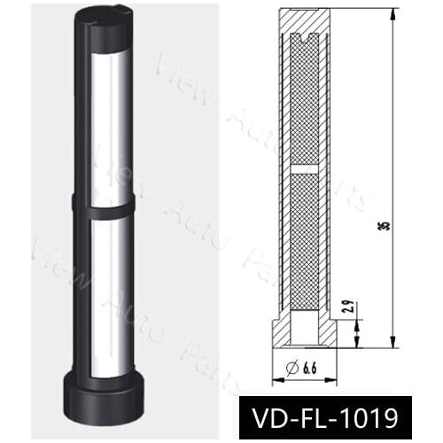 200pcs Fuel Injector Filter Stainless steel mesh strainer Wholesale top feed mpi auto parts Size 35*6.6*2.9mm VD-FL-1019