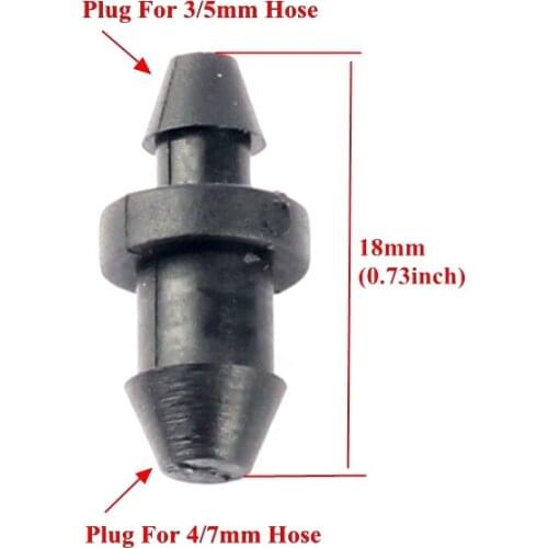 300pcs Multifuction Hose End Connectors 4/7mm 3/5mm Garden Hose Universal End Plug Micro Irrigation Pipe Joints Fittings