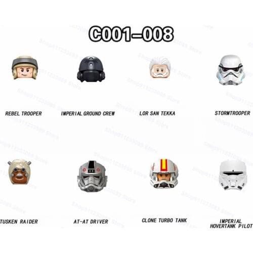 8pcs/set Clone Stormtroopers Tusken Raider Assemble Building Blocks Bricks Star Model Figures Wars Toy Children Gift C001-008