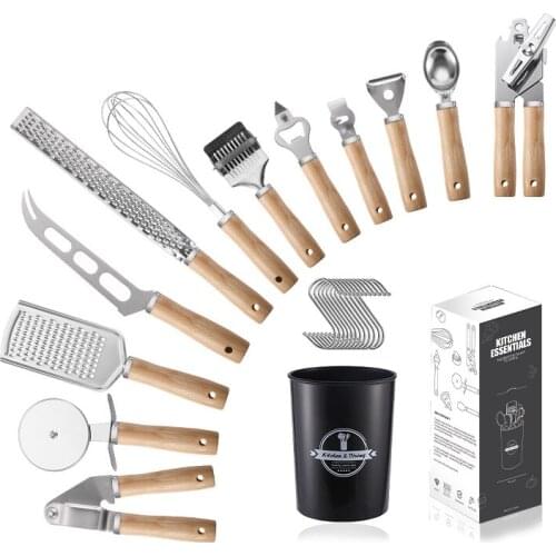 9PCS/12PCS Kitchen Tool Kit Grater Vegetables Fruit Peeler With Hooks Collection Cup Box
