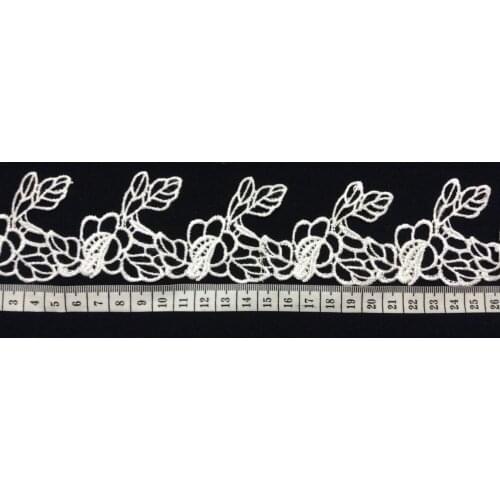 FREE SHIPPING 5cm polyester water soluble exquisite flower embroidery lace, noble lace trimming,XERY D4145