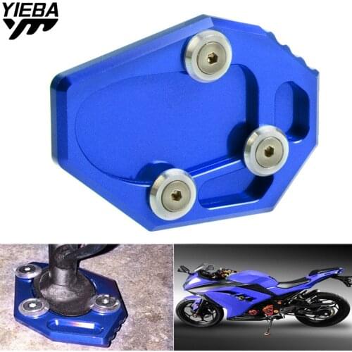 CNC MT-07 FOR YAMAHA MT07 MT 07 2014 2015 FZ6R FZ-6R FZ 6R 2009-2015 moto Kickstand Side Stand Plate Pad Enlarge Extensions