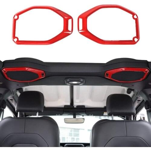 Car Roof Speaker Ring Decoration Cover Sticker Accessories for Jeep Wrangler JL 2018+ for Jeep Gladiator JT 2018