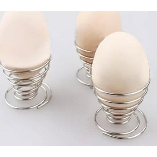 5Pcs Boiled Eggs Holder Hot Products Stainelss Steel Spring Wire Tray Egg Cup Cooking Tool dropshipping