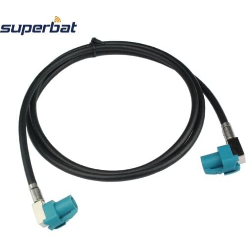 Superbat HSD Cable Assembly Z Coding Right Angle Female Jack to Z Coding Right Angle Jack Dacar 535 4pole 120cm