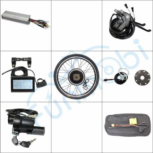 Ebike Conversion Kit 36V 48V 1500W Rear Motor Wheel 20" 24" 26" 29e 700c 28" Controller LCD Brake Electric Bicycle bike