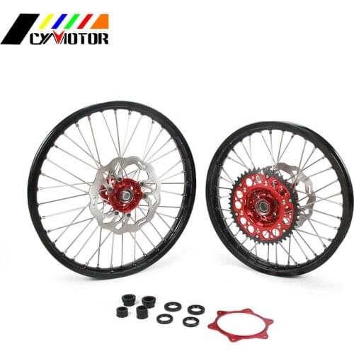 Motorcycle Rim Casting Complete Spoked Sprocket Wheels Rims Set For Honda CRF250R CRF450R CRF 250R 450R 2002-2013 Enduro