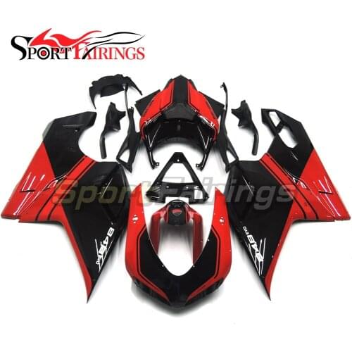 Motorcycle Injection ABS Fairing Kit For DUCATI 1198 1098 848 Year 2007 2009 2010 2011 2012 Fairings Black Red Sportbike Cowling