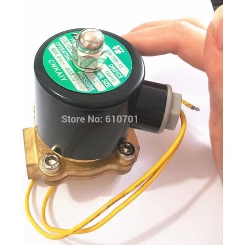 Brass 2W160-15 Water Air Oil Solenoid Valve DC12V/24V AC24V/110V/220V/380V 1/2" BSPP Threaded
