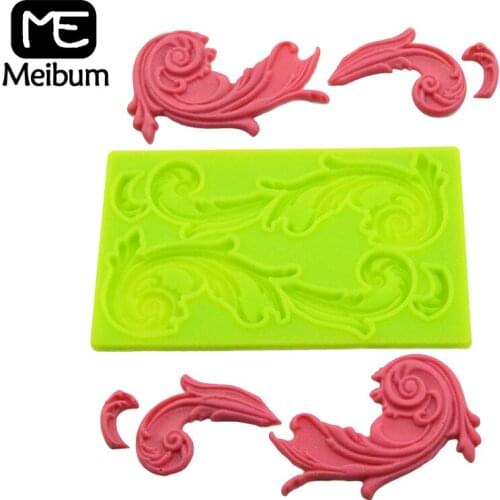 Meibum New European Pattern Relief Fondant Cake Mold Chocolate Candy Biscuit Paste Sugar Craft Pastry Decorate Mould Baking Pan