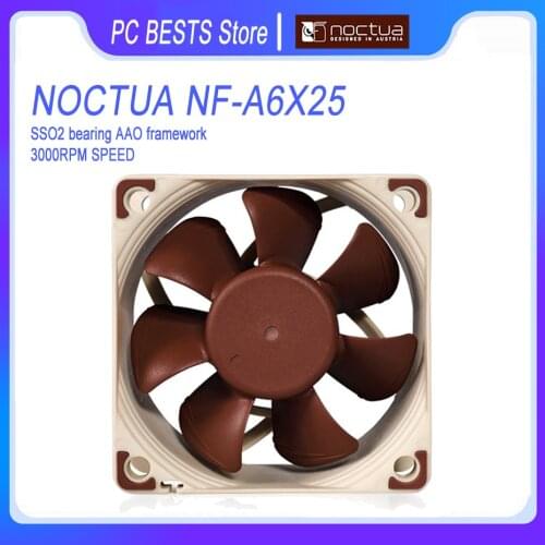 Noctua NF-A6x25 60mm computer Chassis fan 5V/12V Intelligent temperature control CPU radiator fan