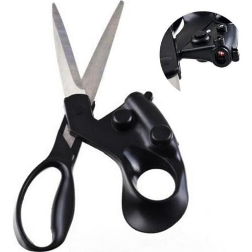 Laser guided scissors straight fabric trimmer sewing cut paper crafts