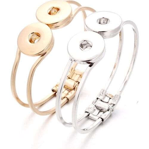 Spring buckle High Quality Interchangeable Mesh Snap Bracelets Jewelry For Metal 18mm Snap Button Bracelet ZE055