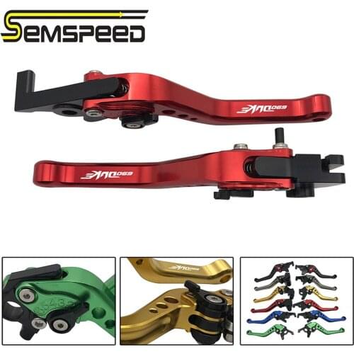 SEMSPEED ForDUKER/SMC/SMC R/SM/ENDURO R Motorcycle CNC Adjustable Short Brake Clutch Levers Handle Hand Grips End