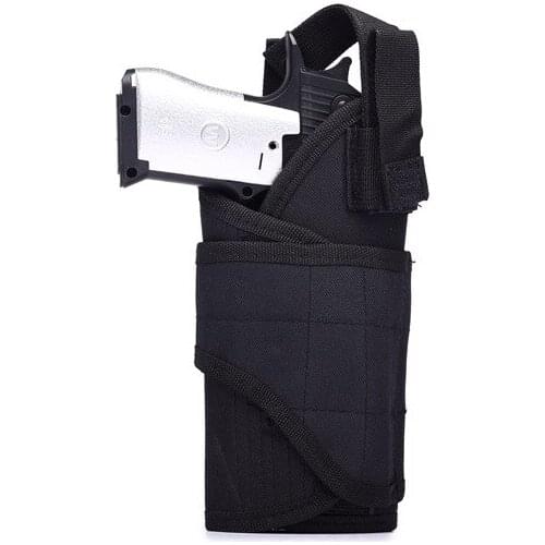 Tactical Pistol Right handed Holster Utility Adjustable Airsoft Hunting Pouch Tornado multiple MOLLE Vertical