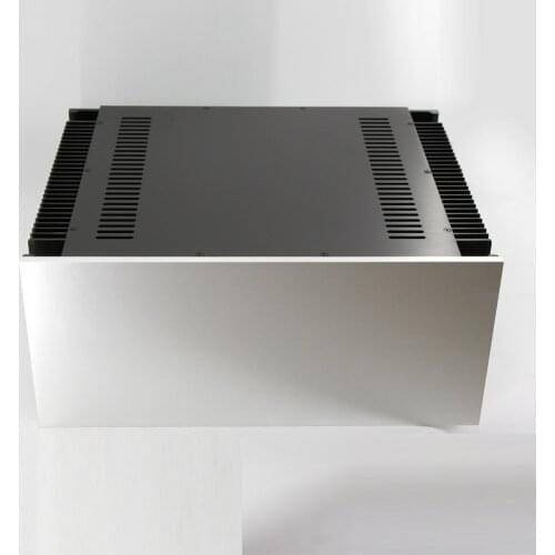 W480 H200 D390 Radiator Large Size Amplifier Chassis Class A Chassis DIY Aluminum Power Amplify Case Rear Class Decoding Shell