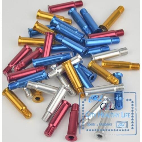 Inline Speed Skate Screw Nail Axle with Aluminium Alloy 34mm Golden Blue Red Siver Light Strengthen Nails for Inline Skates